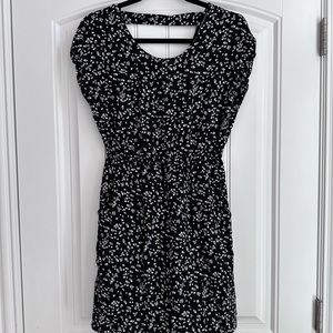 Black and white floral dress